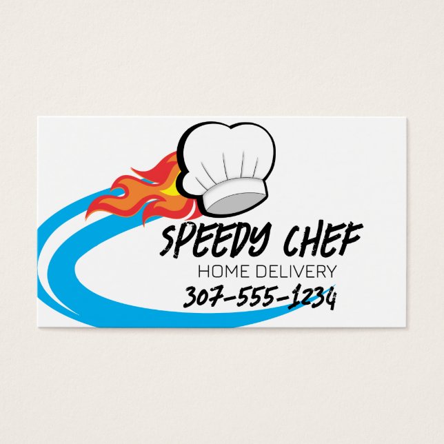 Chef hat flames meal food delivery event catering (Front)