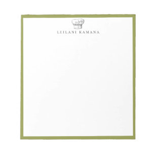 Chef Hat Logo Pepper Green Frame Notepad