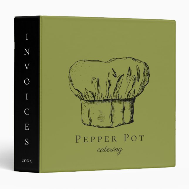 Chef Hat Personalized Business Binder (Front/Spine)