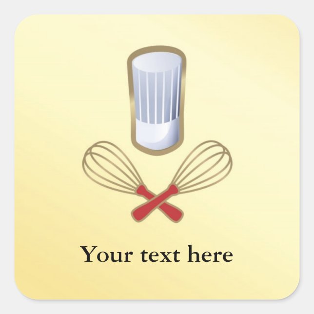 Chef Hat Personalized  Labels (Front)