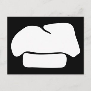 chef hat silhouette postcard