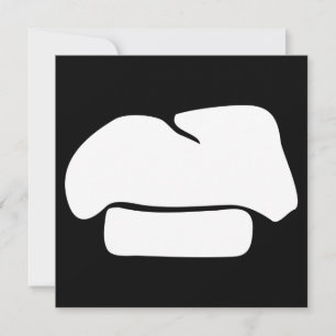 chef hat silhouettes invitation