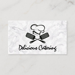 Chef Hat   Spatula   Marble Business Card