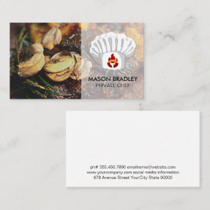 Chef Hat   Steak Mushrooms Business Card