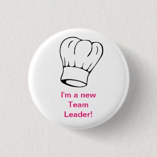 Chef Hat - Team Leader 1 Inch Round Button