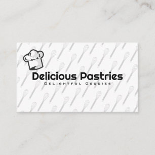 Chef Hat Whisk Pattern Business Card