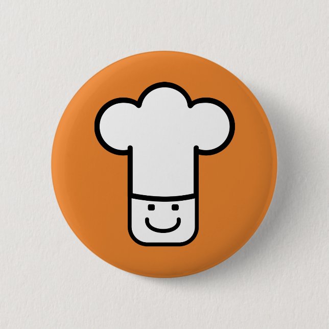 Chef Head 2 Inch Round Button (Front)