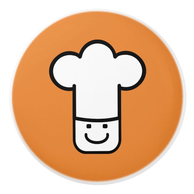 Chef Head Ceramic Knob (Front)