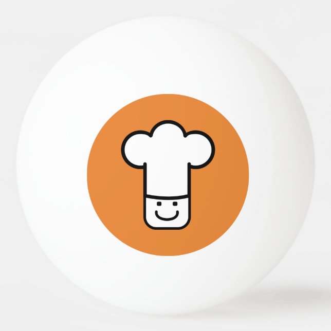 Chef Head Ping Pong Ball (Front)