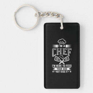 Chef Here Feed Not Kiss Cooking Lover Funny Gift Keychain