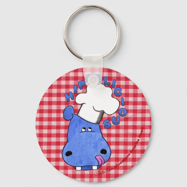 Chef Hippo- Hippolicious Keychain (Front)