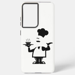 Chef holding a bowl of soup samsung galaxy case