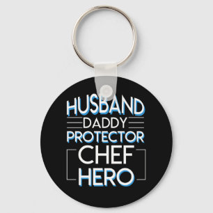 Chef Husband Daddy Protector Chef Her Keychain