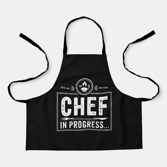 Chef In Progress Cooking Culinary Sarcasm Apron (Front)