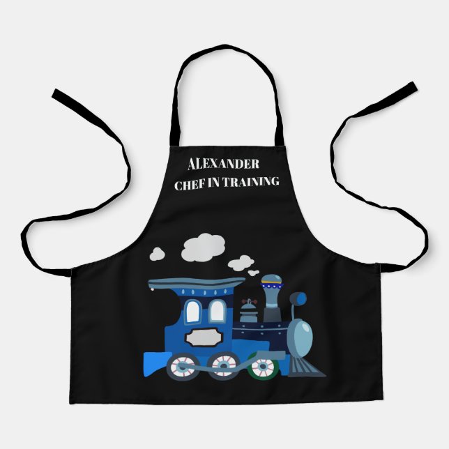 Chef in Training Black and Blue Apron (Front)