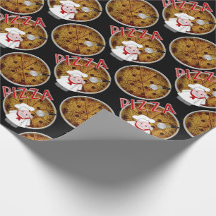 Chef Italiano Pizza, Black-Gift Wrap Wrapping Paper