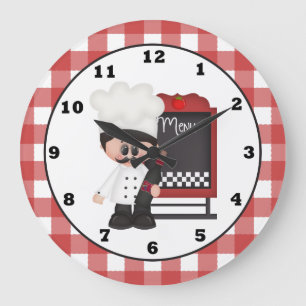 Chef italien Fun wall horloge