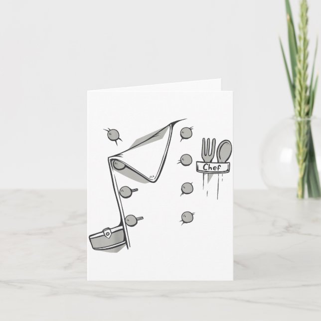 Chef Jacket Chef Costume Cook Cooking Funny Chef G Card (Front)