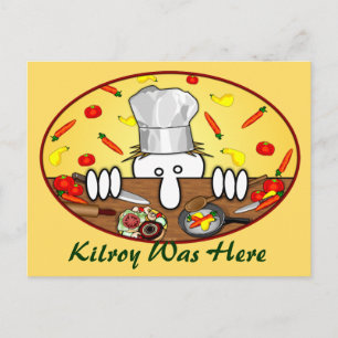 Chef Kilroy Postcard 2