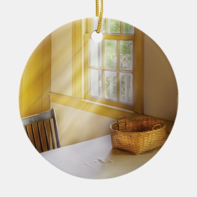 Chef - Kitchen - The empty basket Ceramic Ornament (Front)