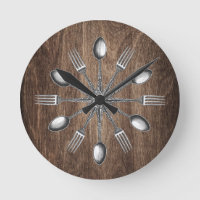Chef Kitchen Utensils Elegant Dark Wood