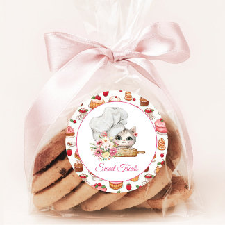 Chef Kitten Bakery Classic Round Sticker