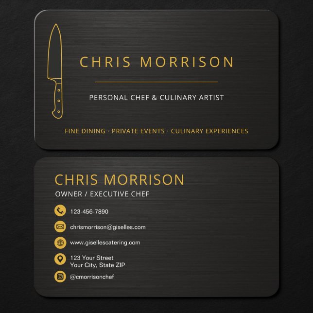 Chef Knife Catering Business Card (Creator Uploaded)
