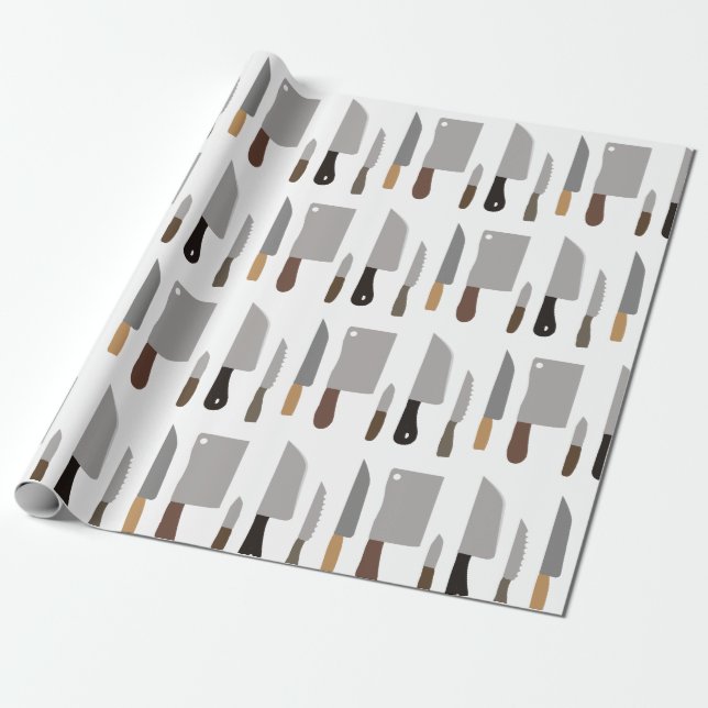 Chef Knives Wrapping Paper (Unrolled)