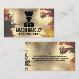 Chef Logo Gold Foil Business Card