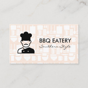 Chef Logo Kitchen Patterns Business Card