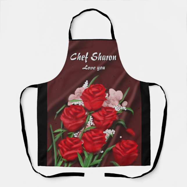 Chef Love You All-Over Print Apron (Front)