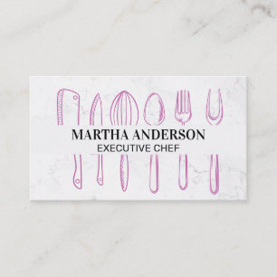 Chef Marble Kitchenware Business Card
