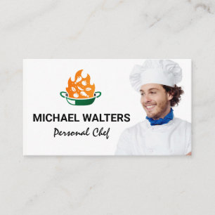 Chef Model   Burning Pot with Food Business Card