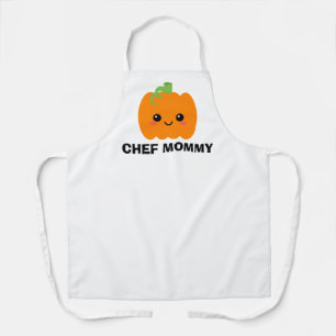 Chef Mommy, Personalized Cute Thanksgiving Pumpkin Apron
