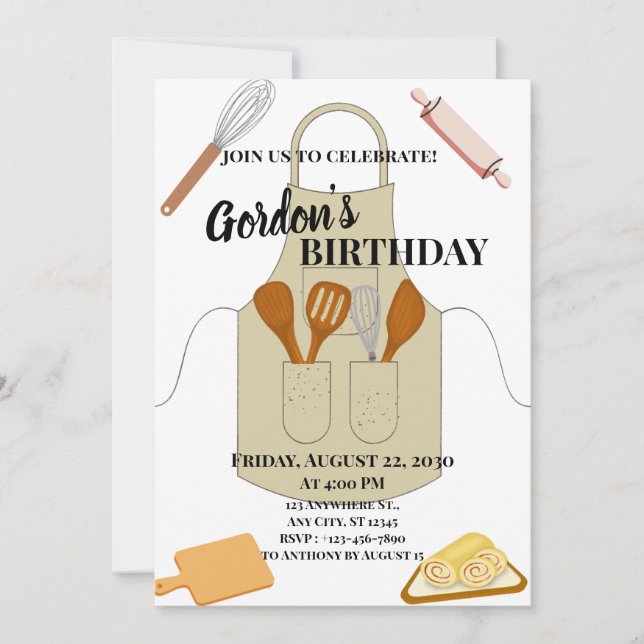 Chef Natural Baking Invitation (Front)