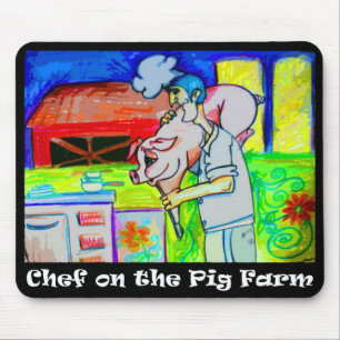 Chef On The Pig Farm Mousepad