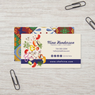 Chef or Catering or Restaurant Beautiful Tile Business Card