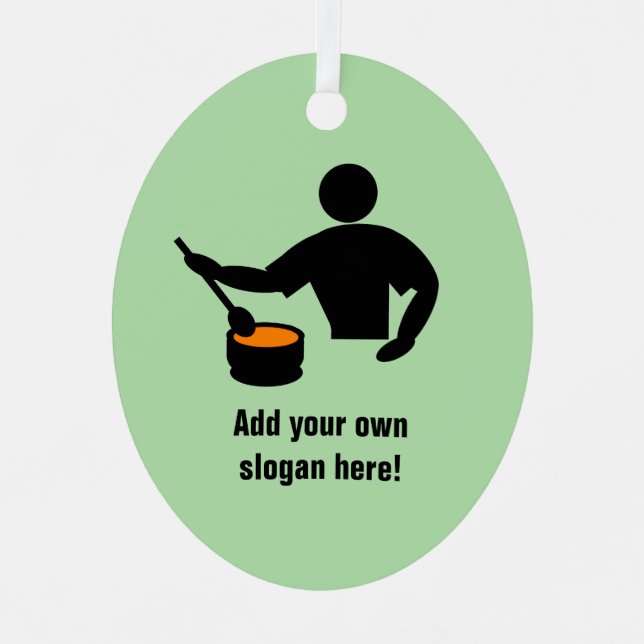 Chef or Cook, we love your cooking skills - custom Metal Ornament (Front)