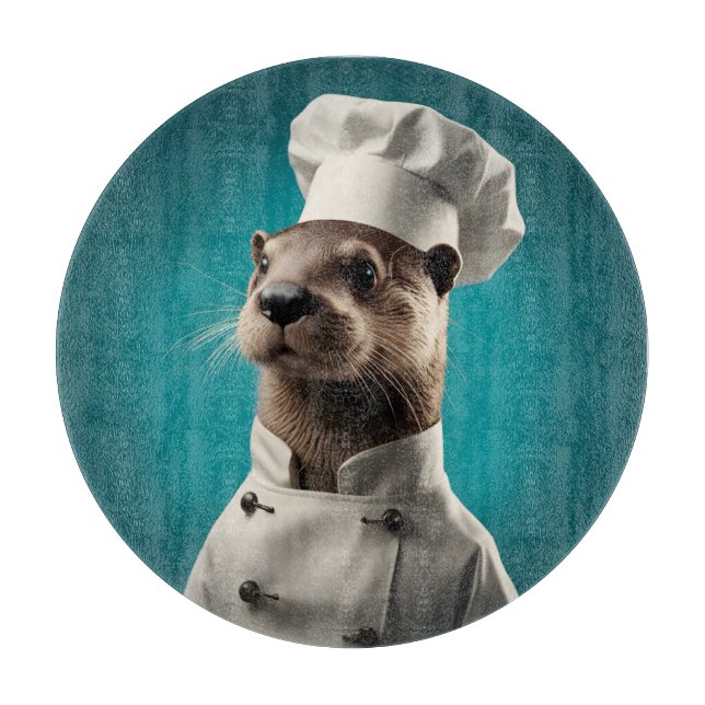 Chef Otter Cutting Board (Front)