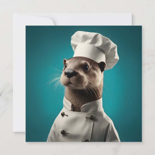 Chef Otter Holiday Card (Front)