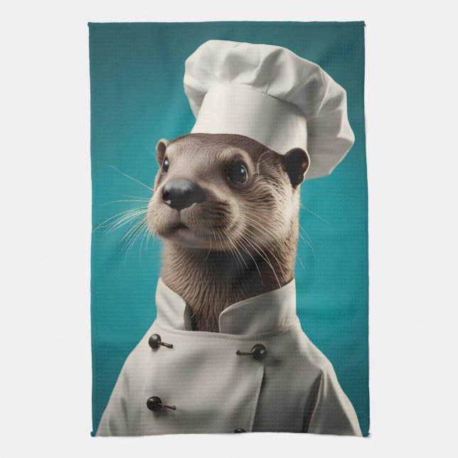Chef Otter Kitchen Towel (Vertical)
