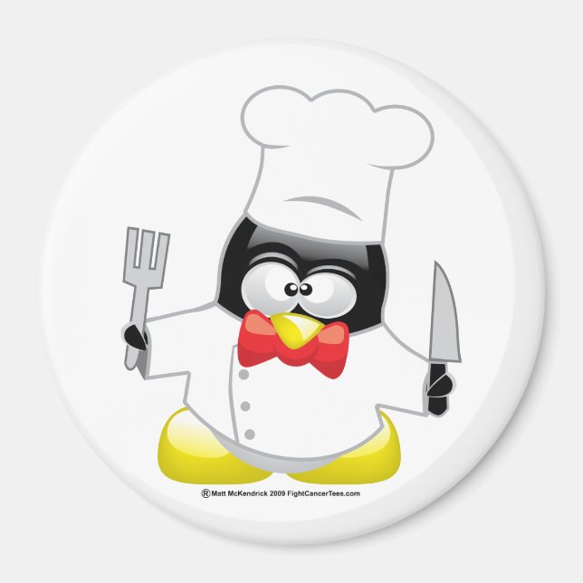 Chef Penguin Magnet (Front)