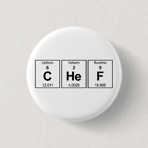 CHeF Periodic Table 1 Inch Round Button