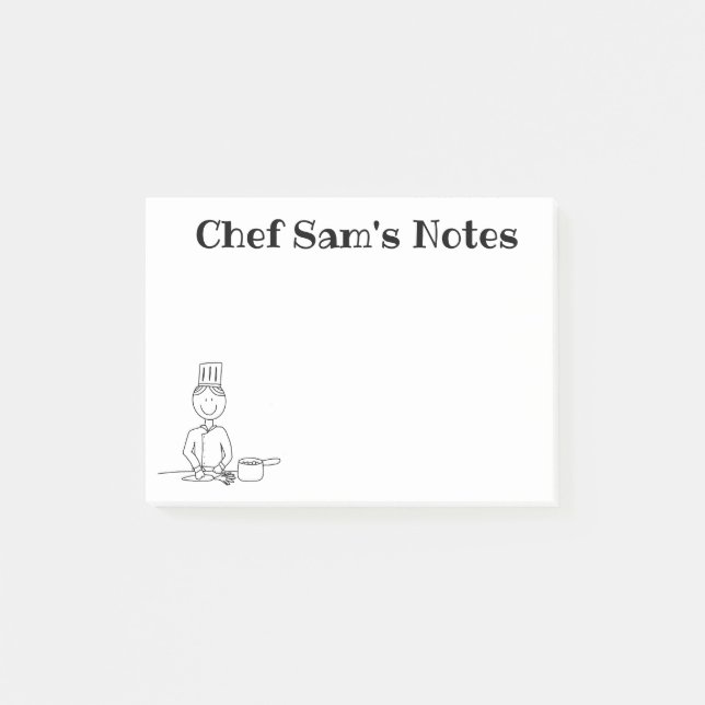 "Chef" Personalized  Post-it Notes (Front)