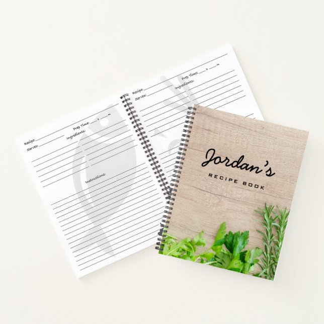 Chef personnalisé Recette livre livre bois planche (Intérieur)