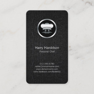 Chef personnel Chrome Chef Casquette Carte de visi
