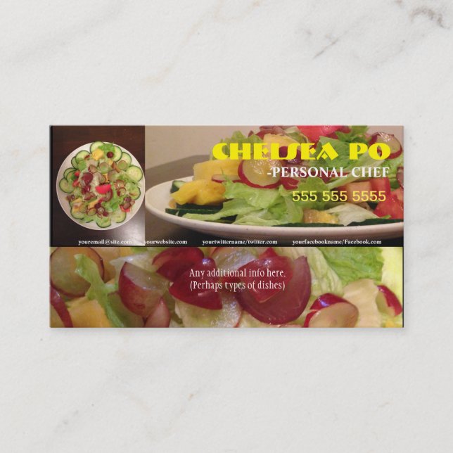 Chef personnel professionnel Carte de visite (Devant)
