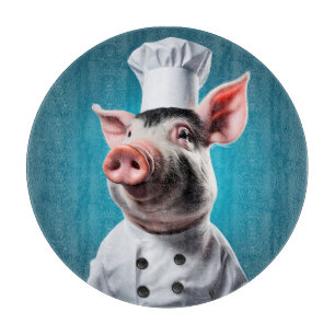 Chef Pig Cutting Board