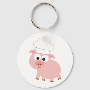 Chef Pig Keychain