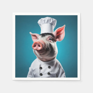 Chef Pig Napkin